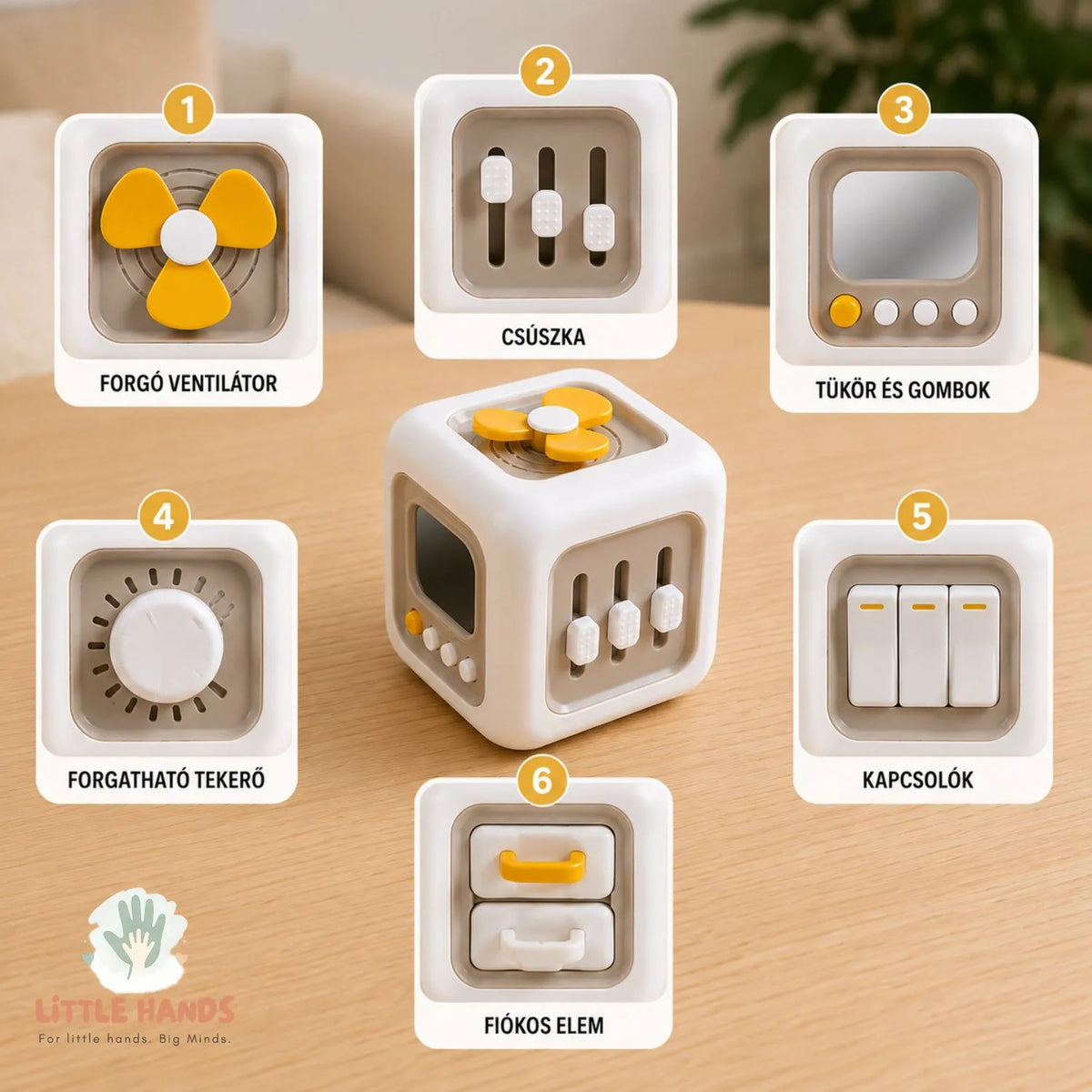 GrowCube – 6 az 1-ben Montessori fejlesztőkocka